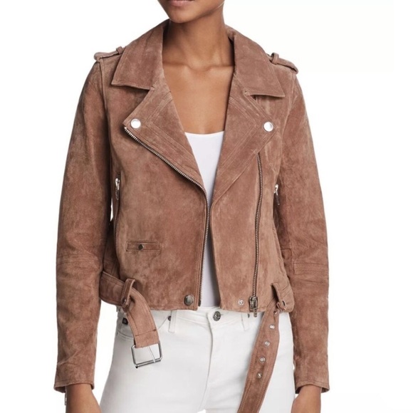 Blank NYC Jackets & Blazers - BLANK NYC Suede Moto Jacket- Taupe, Medium